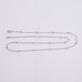 16"18"Charm Bar Necklace 14k Gold pvd Ion Plated Necklace Satellite 1mm