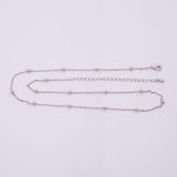 16"18"Charm Bar Necklace 14k Gold PVD Ion Plated Necklace Satellite 1mm