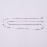 16"18"Charm Bar Necklace 14k Gold PVD Ion Plated Necklace Satellite 1mm