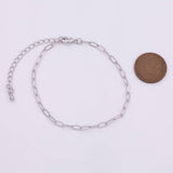 Charm Bar Bracelet Gold Silver Bracelet Paperclip 3x6mm