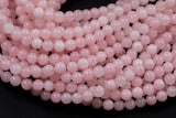 Light Pink- JADE Smooth Round- 6mm 8mm 10mm 12mm-Full Strand 15.5 inch Strand AAA Quality
