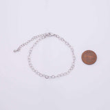 Charm Bar Bracelet Gold Silver Bracelet Heart 3mm