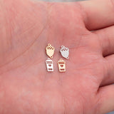Love Heart Cappuccino Cup Coffee Cup Connector Permanent Jewelry Connectors Fall Themed - 14Kt Gold Filled Sterling Silver - PJ Supply