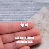 Acorn Connector Permanent Jewelry Connectors Fall Themed - 14Kt Gold Filled Sterling Silver - Permanent Jewelry Supply