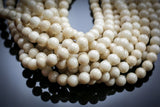 NATURAL Fossil Coral/ Riverstone, available in smooth round, 4mm, 6mm, 8mm, 10mm, 12mm, 14mm