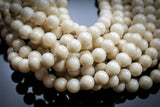 NATURAL Fossil Coral/ Riverstone, available in smooth round, 4mm, 6mm, 8mm, 10mm, 12mm, 14mm