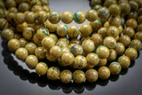 Natural 8mm/10mm Green Line Jasper, High Quality in Round - Full Strand 15.5 inch Strand Gemstone Beads