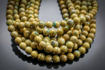 Natural 8mm/10mm Green Line Jasper, High Quality in Round - Full Strand 15.5 inch Strand Gemstone Beads