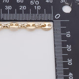 7x5mm CCC Ion Plated Brass Chain - Tarnish Resistant Wholesale 1 yard per order