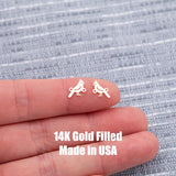Gold Filled Cardinal Bird Connector Charm - Permanent Jewelry Connectors sterling silver 14k gold filled gold connector, silver connector
