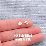 Gold Filled Daisy Connector Charm - Permanent Jewelry Connectors sterling silver 14k gold filled gold connector, silver connector