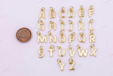 18k GF letter letters alphabet initial charm charms bracelet necklace for diy jewelry making supply approx 8x11mm 18K Gold Filled