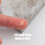Snowflake Snow Flake Connector - 14Kt Gold Filled or Sterling Silver- Boots Connectors - Bracelet or Necklace Permanent Jewelry Supply