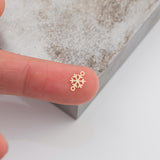 Snowflake Snow Flake Connector - 14Kt Gold Filled or Sterling Silver- Boots Connectors - Bracelet or Necklace Permanent Jewelry Supply