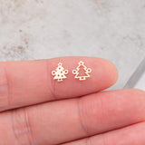 Christmas Tree Connector - 14Kt Gold Filled or Sterling Silver- Boots Connectors - Bracelet or Necklace Permanent Jewelry Supply