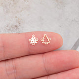 Christmas Tree Connector - 14Kt Gold Filled or Sterling Silver- Boots Connectors - Bracelet or Necklace Permanent Jewelry Supply