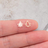 Christmas Tree Connector - 14Kt Gold Filled or Sterling Silver- Boots Connectors - Bracelet or Necklace Permanent Jewelry Supply
