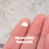 Hedgehog Connector - 14Kt Gold Filled Sterling Silver - Connectors - Permanent Jewelry Supply