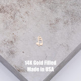 Music Musical Note Connector - Permanent Jewelry Connectors - 14kt gold filled or Sterling Silver - Made in the USA