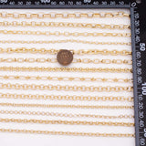 Rolo and Oval Chain Selection 18K Gold Filled unfinished loose chain for bracelets and necklaces charm bar chain by the yard