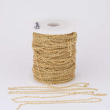 18K gold filled dainty oval chain 1mm 1.5mm unfinished chains for making bracelet necklaces 1420 14/20- by the yard