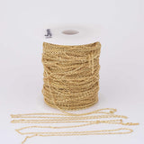 18K gold filled dainty oval chain 1mm 1.5mm unfinished chains for making bracelet necklaces 1420 14/20- by the yard