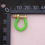 Horseshoe U Clasp carabiner screw clasp enamel colors 18K Gold Filled for Charm Bar Bracelets and Necklaces Charms