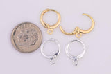 14K gold filled hoop earrings findings 12mm made in usa 1420 12014k Made in USA