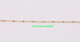 22k gold filled chain selection dainty satellite enamel chain multi color rolo paperclip chain by yard bulk roll chain