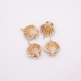 Ceramic Sea Shell Charm Colorful ceramic clam oyster shell charms handmade painted porcelain vintage necklace bracelet jewelry making supply