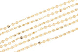18k gold filled sequin sequine disc chain 4mm 6mm 1/20 gold filled - by the yard