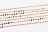 18k gold filled sequin sequine disc chain 4mm 6mm 1/20 gold filled - by the yard