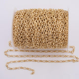 18K Gold Filled Paperclip Oval Chain 5x8mm Unfinished Chain by the yard