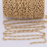18K Gold Filled Paperclip Oval Chain 5x8mm Unfinished Chain by the yard