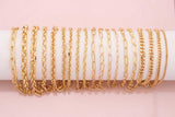 22k gf charm bar bracelet selection minimalist bracelet chains • paperclip cuban curb oval rolo bracelets in gold • bridesmaid gifts