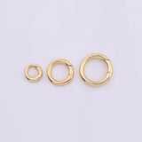 18k Gold Filled Round Carabiner Clasp 11mm 15mm 18mm, Carabiner Lock Connector, Spring Push Gate for DIY Jewelry Finding Necklace Bracelet