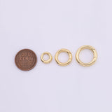 18k Gold Filled Round Carabiner Clasp 11mm 15mm 18mm, Carabiner Lock Connector, Spring Push Gate for DIY Jewelry Finding Necklace Bracelet
