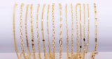 22k gf dainty selection minimalist bracelet chains • figaro satellite cube oval fancy heart bracelets in gold • bridesmaid gifts