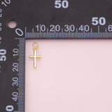 Plain cross charm 18K Gold Filled Silver for Charm Bar Bracelets and Necklaces Charms Gold Filled Charms