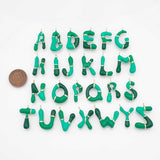 Gold letter Charms,18K Gold Filled Enamel letter Pendant,Green initial Charm Bracelet Necklace for DIY Jewelry Making Supply Bubbly Alphabet