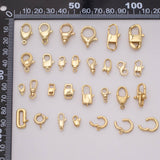 Carabiner Push Clasp Gold Filled Lobster Clasp, 18k Gold Filled Claw Clasp, Lobster for DIY Bracelet Necklace Jewelry Making Findings Supply