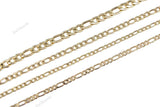 figaro italian chain 3mm 4mm 5mm 1420 14/20 gold filled - by the yard 22K Gold Filled