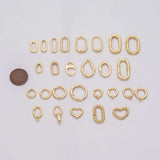 Carabiner Push Clasp Gold Filled Lobster Clasp, 18k Gold Filled Claw Clasp, Lobster for DIY Bracelet Necklace Jewelry Making Findings Supply