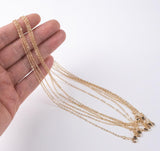 16" 18k gold filled small oval chain 1mm 1.5mm 2mm made in usa 1420 14/20 gold filled with 2 inch extender
