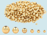 100pcs 18K Gold Filled Round Beads Spacer Beads for Bracelets Necklace Earrings Jewelry Making Made in USA 100 pcs per order