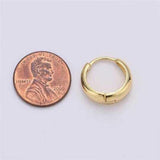 18K gold filled huggie hoops / perfect for every day wear / minimalist earring jewelry for girls women p-033 p-036 p-038 one pair per order