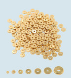 100pcs 18k Gold Filled Flat Disc Roundel Spacer Heishi Beads for Jewelry Making Bracelets Necklaces Made in USA