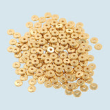 100pcs 18k Gold Filled Flat Disc Roundel Spacer Heishi Beads for Jewelry Making Bracelets Necklaces Made in USA