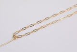 18k Gold Filled Paperclip Chain 4mm 16" 18" 1420 14/20 Gold Filled