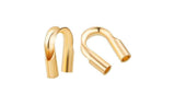 Gold filled wireguard wire guard thimble 18K gold filled 4x4mm size - 1mm hole - 10 pieces per order